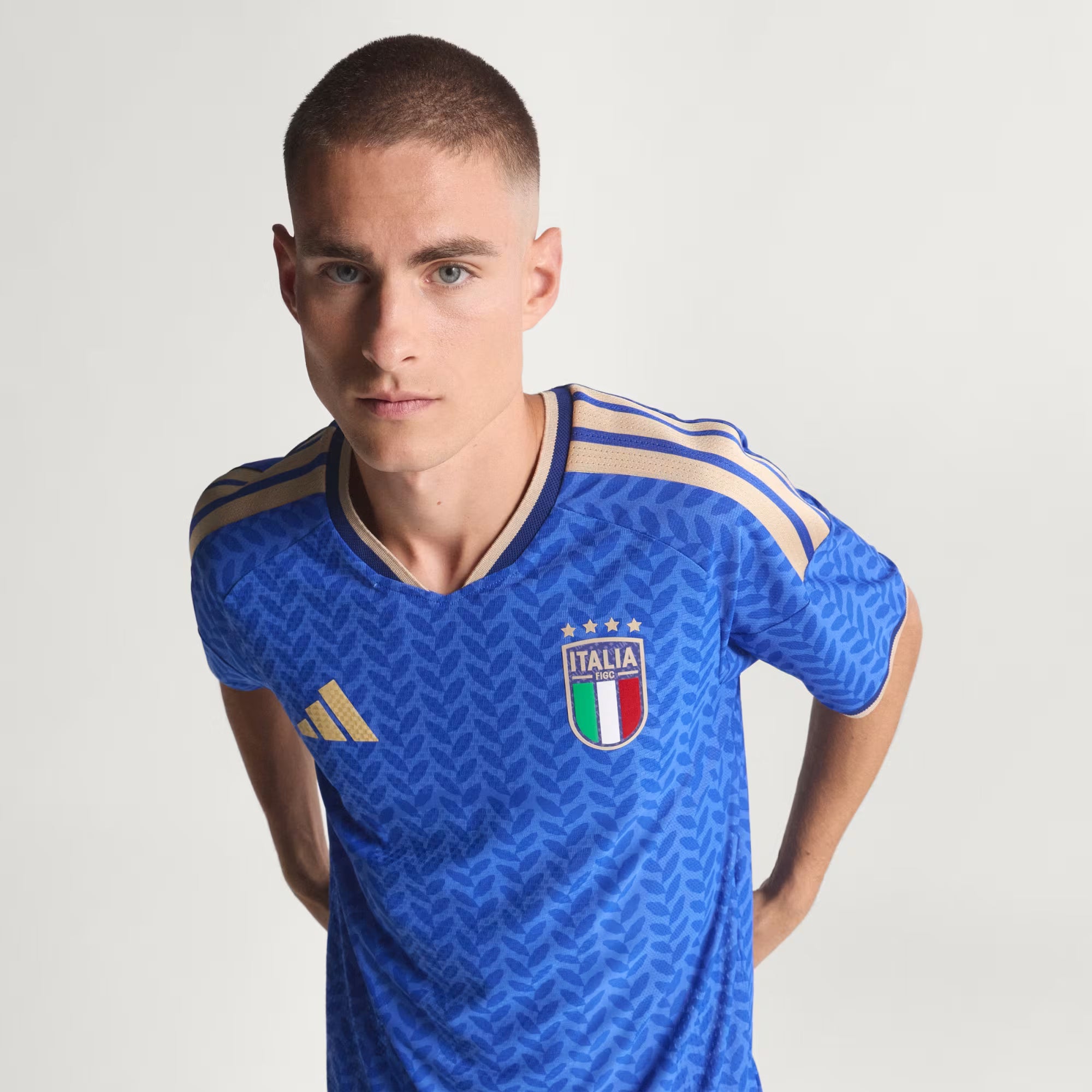Men's Authentic adidas Italy Home Player Match Jersey 2026