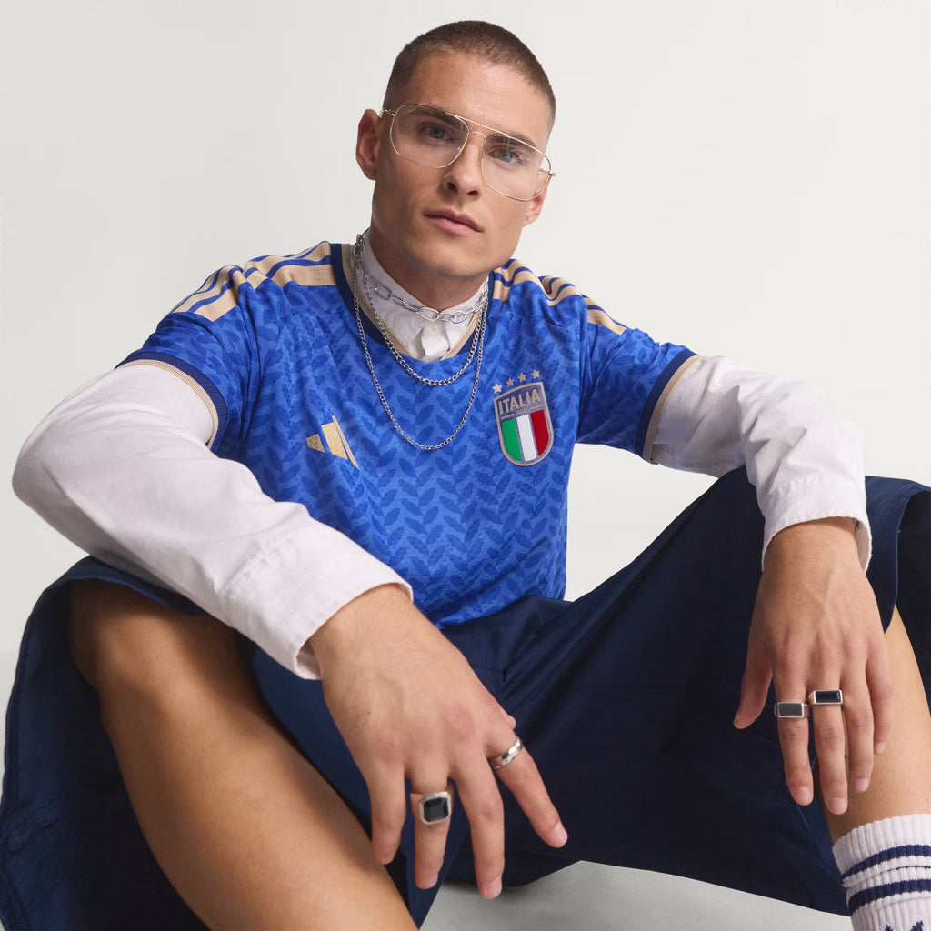 Men's Authentic adidas Italy Home Player Match Jersey 2026